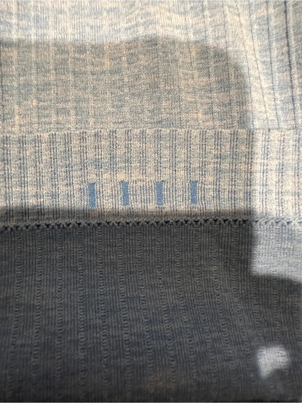 Lululemon Ebb to Street Tank Blue Linen Size 10 Ribbed Built-In Bra